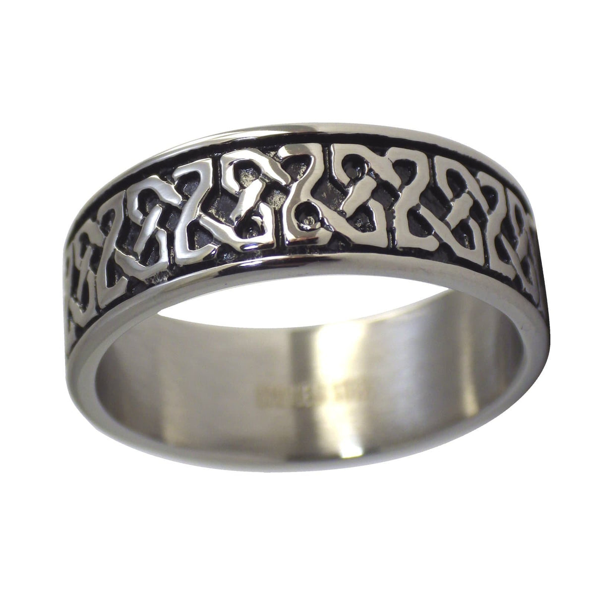 Sterling Silver Comfort Fit Celtic Knot Wedding Band