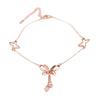 Butterfly Charm Anklet Rose Gold PVD Stainless Steel Ankle Bracelet