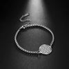 Flower of life Anklet Silver 316L Stainless Steel Sacred Geometry Bracelet