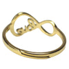 Infinite Love Ring Gold PVD Stainless Steel Infinity Anniversary Promise Band Back