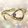 Infinite Love Ring Gold PVD Stainless Steel Infinity Anniversary Promise Band Star