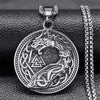 Nidhogg Dragon Necklace 316L Surgical Stainless Steel Norse Viking Pendant