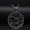 Phylogenetic Tree Necklace Silver Stainless Steel Evolution Ancestry Pendant Black