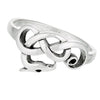 Solid 925 Sterling Celtic Dragon Ring Unisex Norse Draco Knotwork Viking Band Bottom