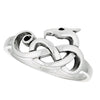 Solid 925 Sterling Celtic Dragon Ring Unisex Norse Draco Knotwork Viking Band