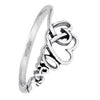 Two Hearts Love Text Promise Ring Women's 925 Sterling Silver Minimalist Band Right