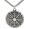 Viking Helm of Awe Pendant Removable Center 316L Stainless Steel Norse Necklace