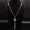 Art Deco Filigree Bohemian Y-Necklace 316L Stainless Steel Boho Chain