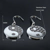 Yin Yang Earrings 316L Surgical Stainless Steel Flower Sacred Geometry Dangles Flat