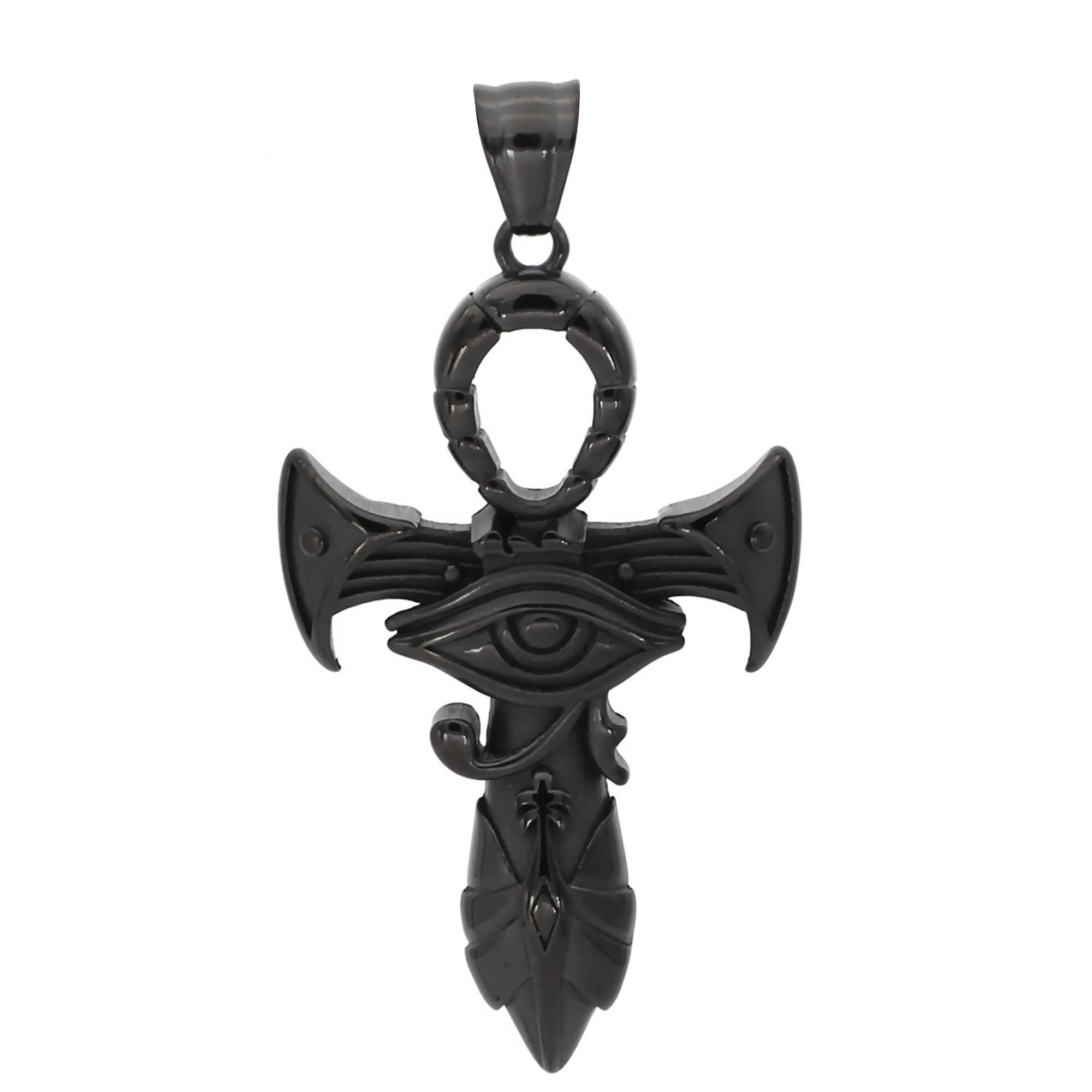 Ankh, Black Stainless Steel Ankh Charm, In stock!