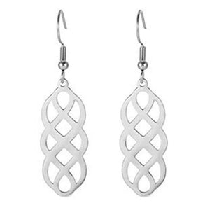 Celtic Infinity Knot Earrings Stainless Steel Viking Norse Hook Dangles