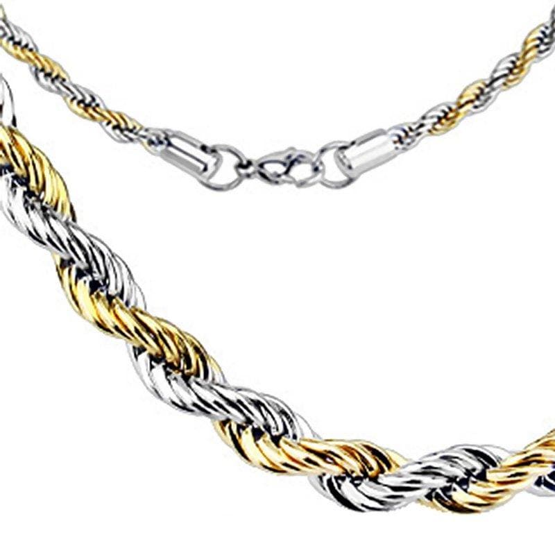 Gold stainless steel rope on sale chain