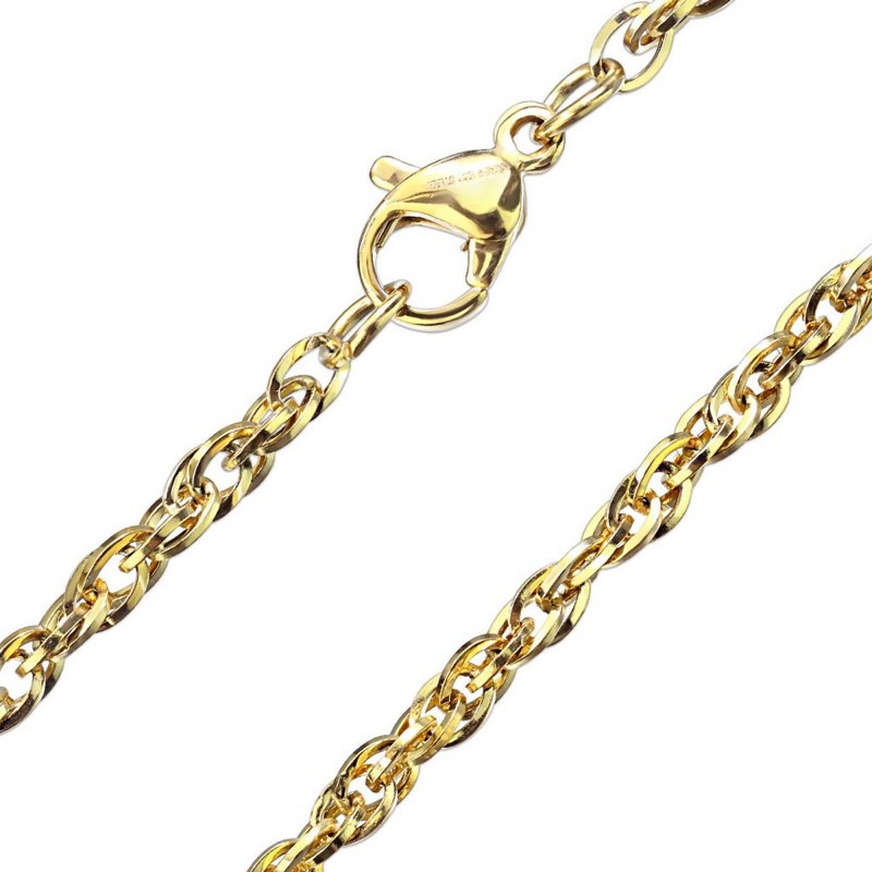 20 Strands 17.7/19.7 inch 304 Stainless Steel Necklace Chains, 1.5/2mm Thin Necklace Link Cable Chain with Lobster Clasps