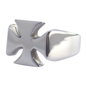 Knights Templar Maltese Cross Men's Stainless Steel Biker Ring