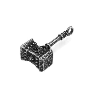 Thors Hammer Viking Necklace Stainless Steel Odin Norse Mjölnir Pendant