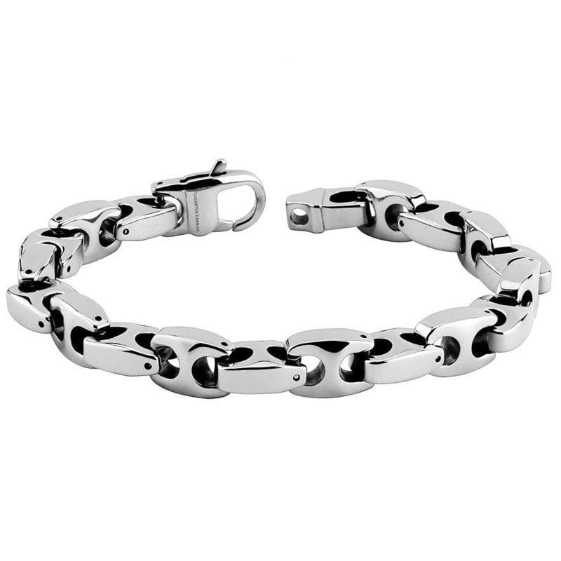 Tungsten Carbide Mariner Chain Link Bracelet 8-Inch Pirate Biker Cuff
