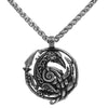 Viking Raven Necklace Stainless Steel Norse Hawk Falcon Pendant